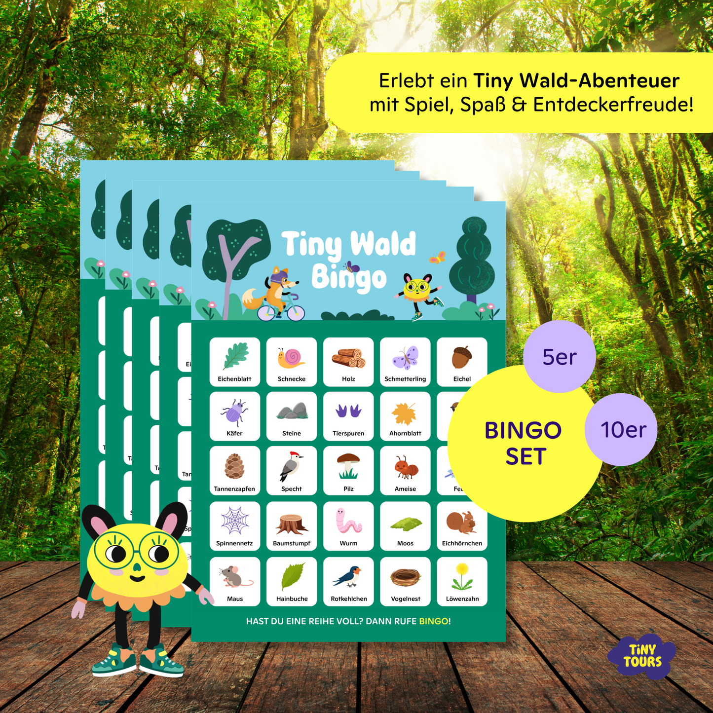 Tiny Wald Bingo - Outdoor-Spiel für Kinder