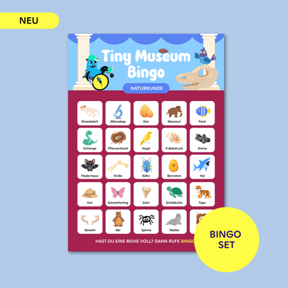 Tiny Museum Bingo - Naturkunde - Indoor-Spiel für Kinder
