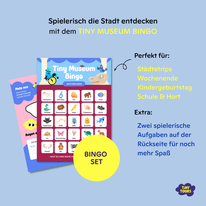 Tiny Museum Bingo - Naturkunde - Indoor-Spiel für Kinder