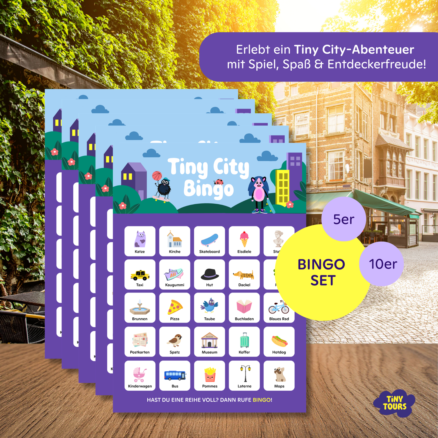 Tiny City Bingo - Outdoor-Spiel für Kinder