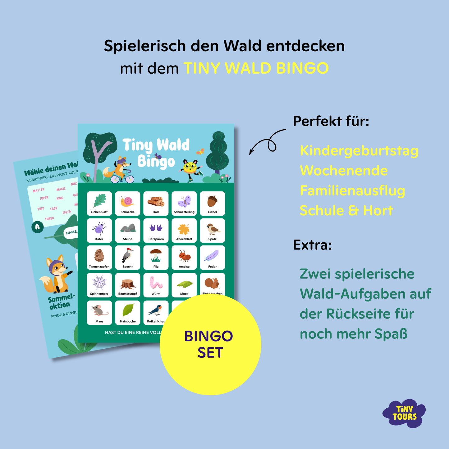 Tiny Wald Bingo - Outdoor-Spiel für Kinder